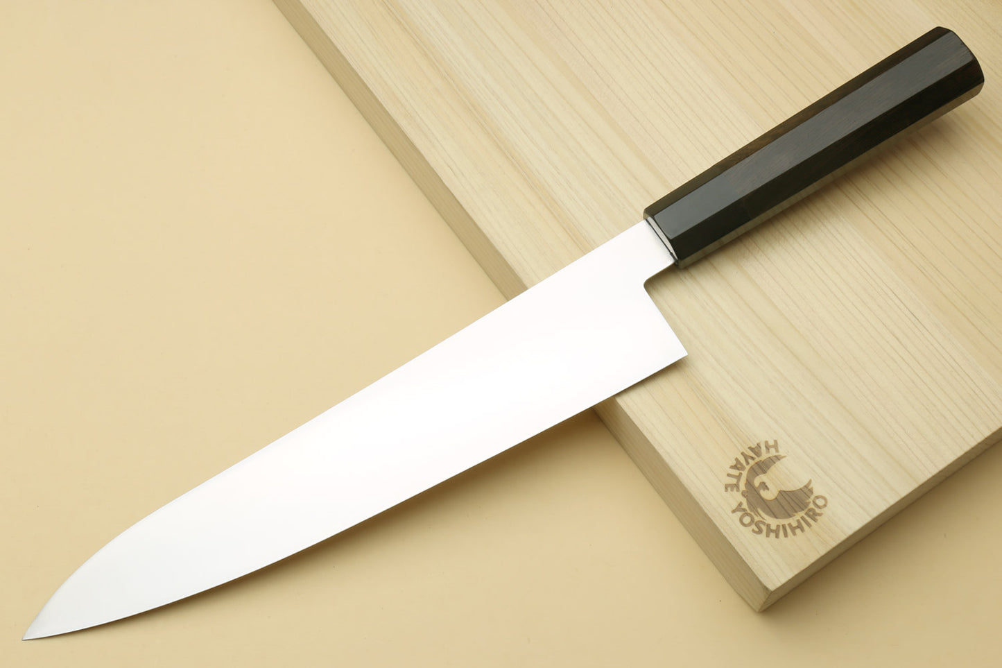 Yoshihiro AUS10 Ice Hardened Stainless Steel Gyuto Japanese Chef Knife Ebony Handle 9.5"(240mm)