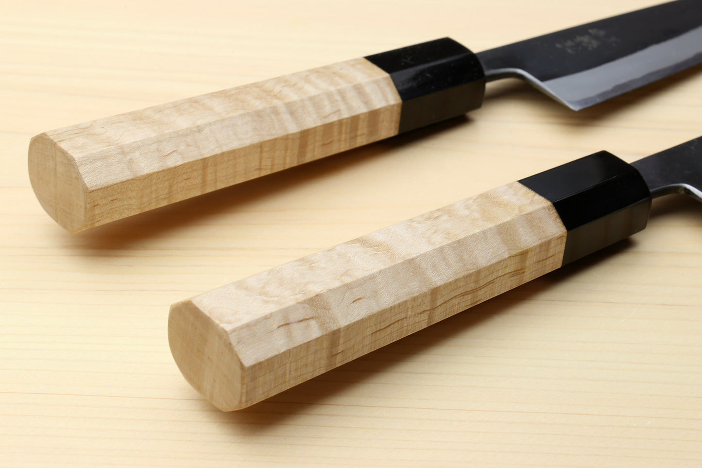 Yoshihiro High Carbon Blue Steel #2 Kurouchi Petty Utility Knife with Kaede Handle