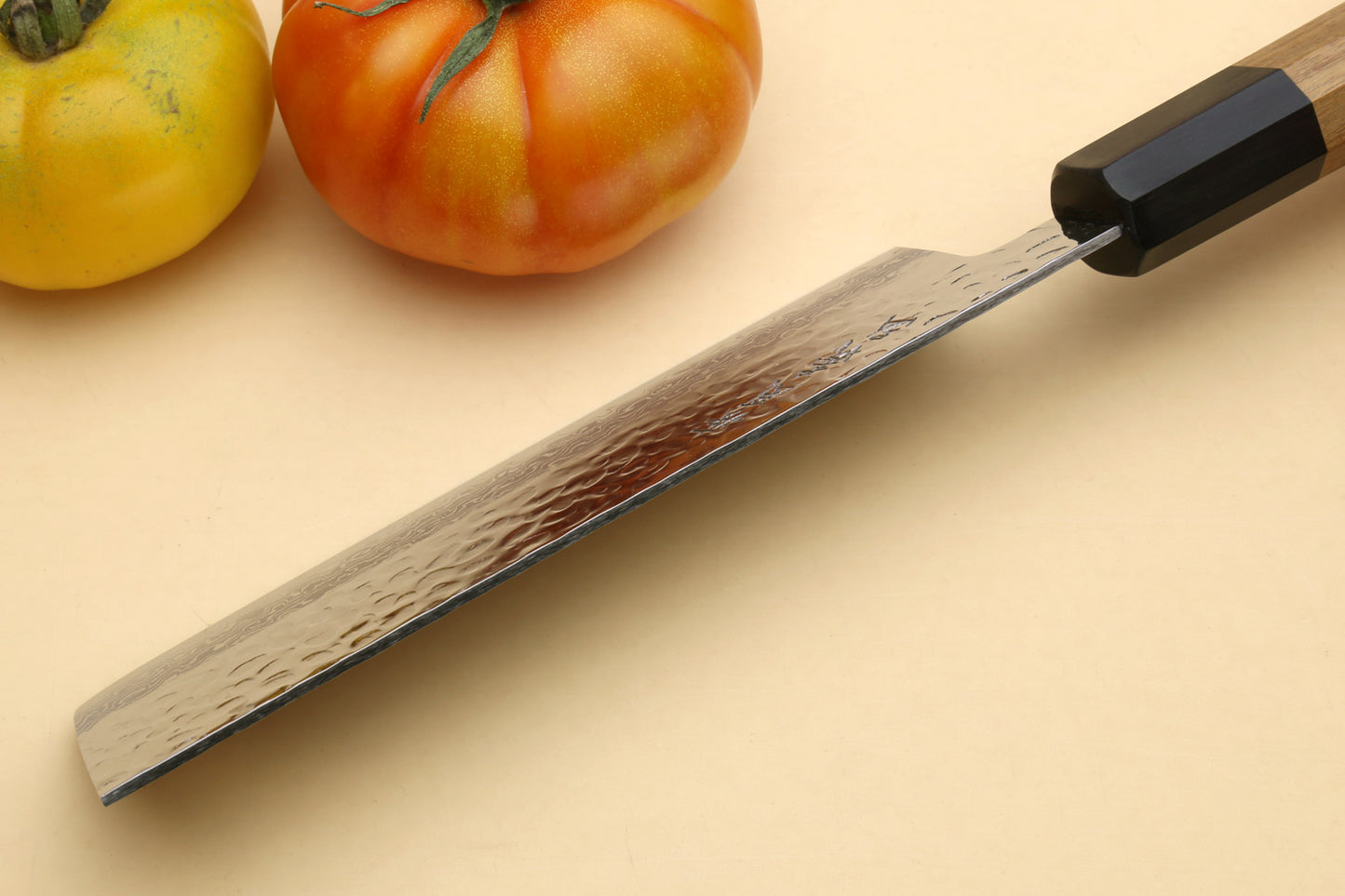 Yoshihiro VG-10 46 Layers Hammered Damascus Nakiri Japanese Vegetable Knife (6.5" (165mm)) (Ambrosia Handle)