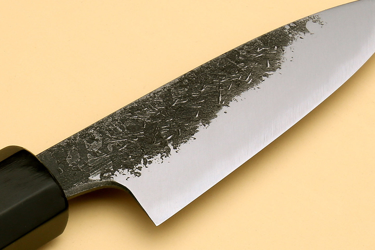 Yoshihiro Nashiji High Carbon White Steel #2 Paring Japanese Peeling Knife 3.5" (90mm) with Camphor Handle