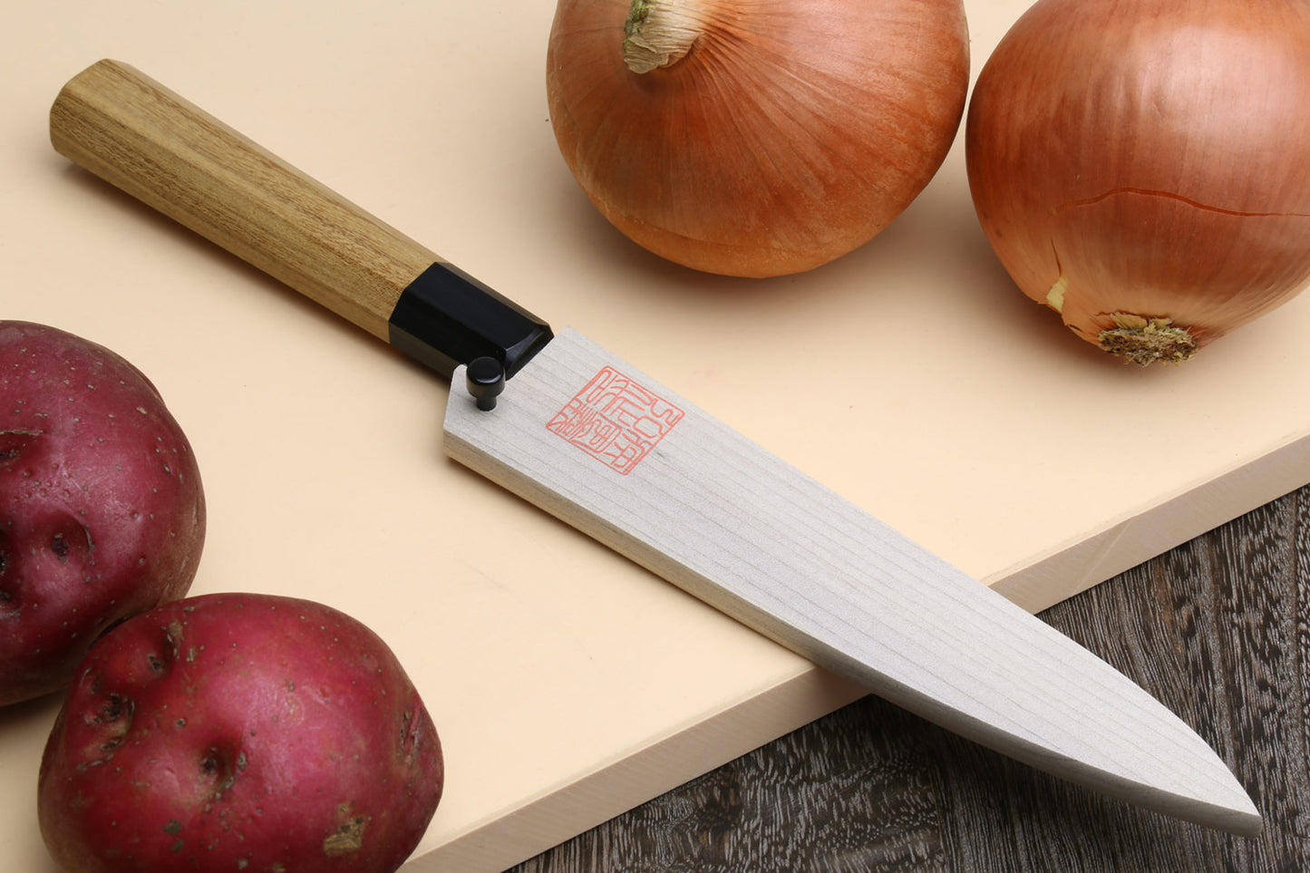 Yoshihiro VG-10 46 Layers Damascus Petty Utility Japanese Chef Knife (6" (150mm)) (Ambrosia Handle)