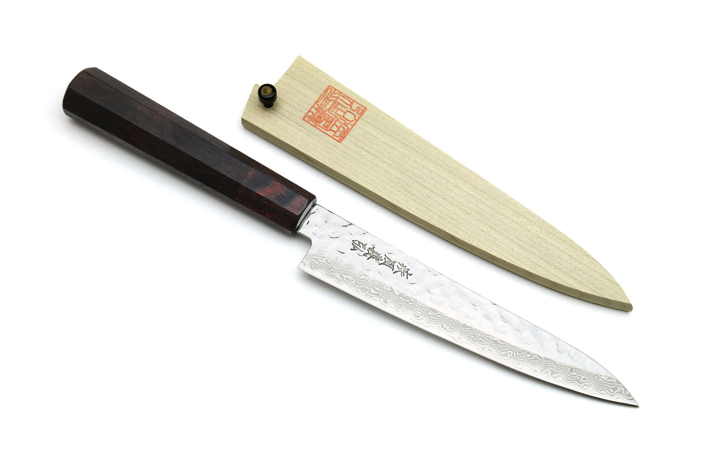 Yoshihiro VG-10 46 Layers Damascus Petty Utility Japanese Chef Knife (6" (150mm)) (Rosewood Handle)