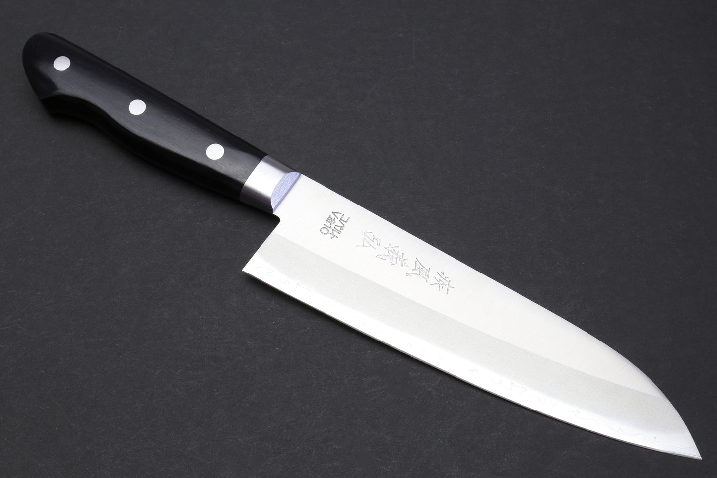Yoshihiro VG-10 Gold Stainless Steel Santoku Multipurpose Chef Knife 7" (180mm)