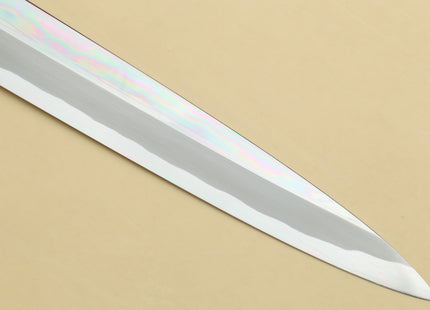 Yoshihiro Aonamiuchi Mirror-Polished Blue Steel #1 Yanagi Sushi Sashimi Japanese Knife Ebony Handle
