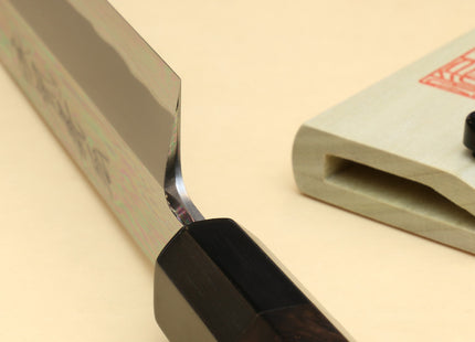 Yoshihiro Aonamiuchi Mirror-Polished Blue Steel #1 Yanagi Sushi Sashimi Japanese Knife Ebony Handle