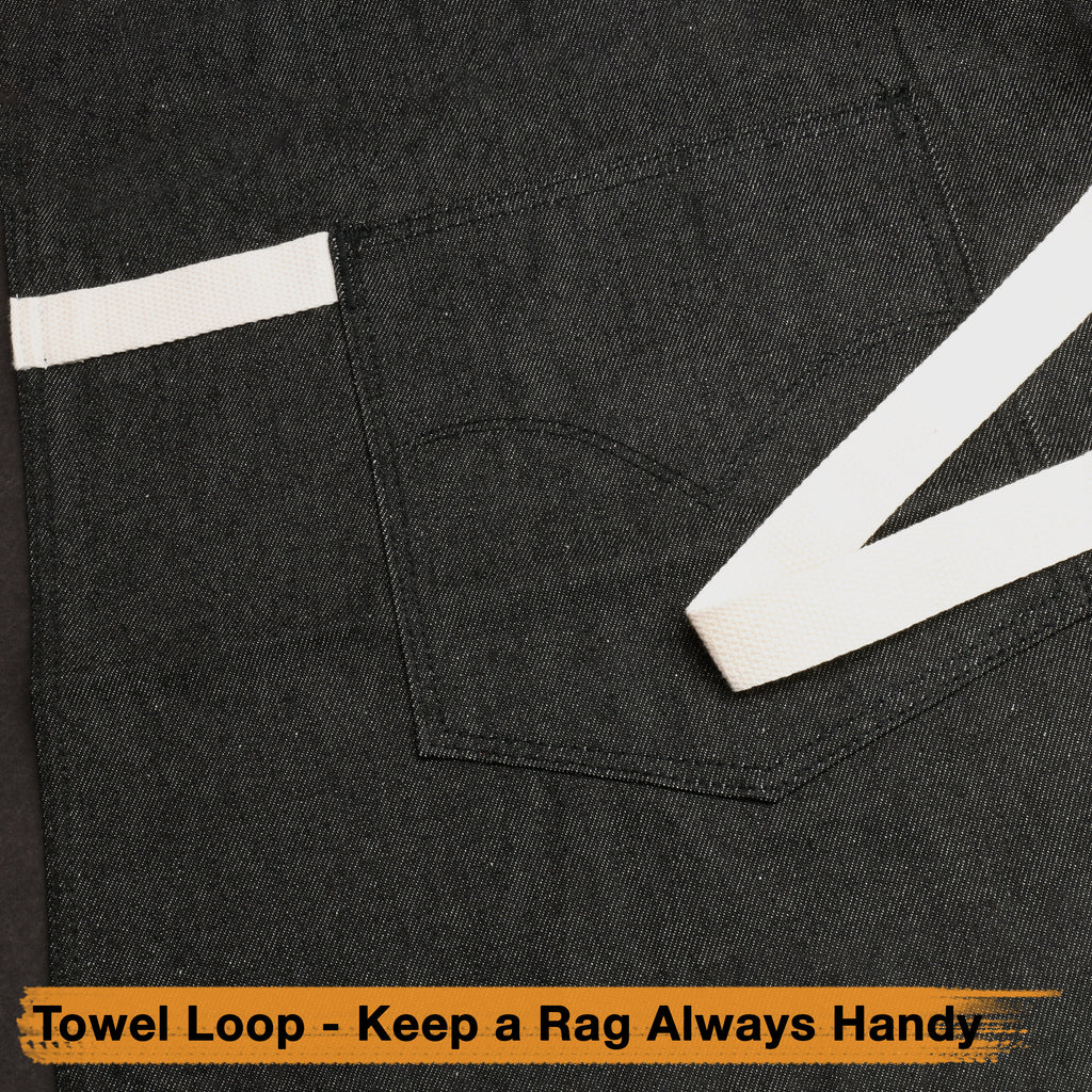 Yoshihiro Black Denim Professional Kitchen Apron