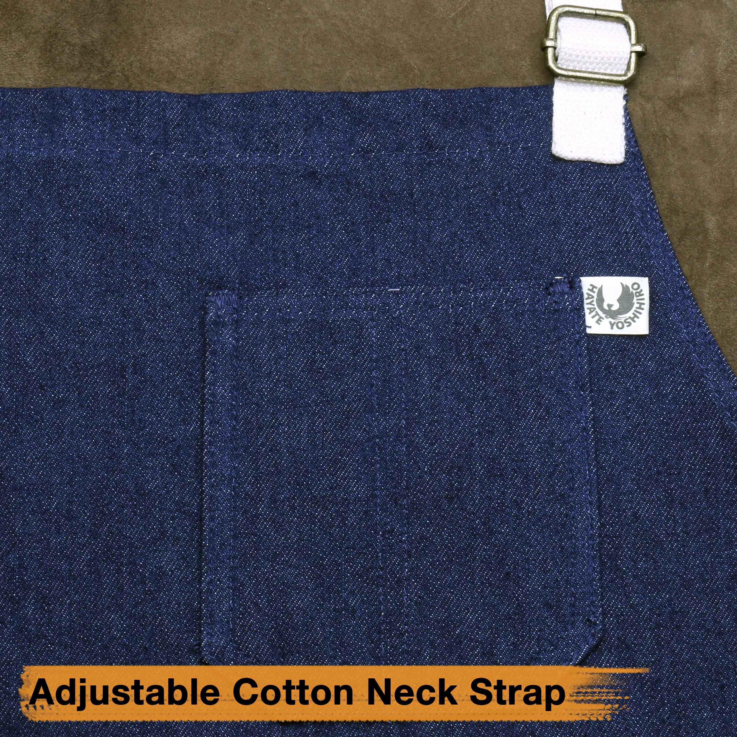 Yoshihiro Dark Navy Denim Professional Kitchen Apron
