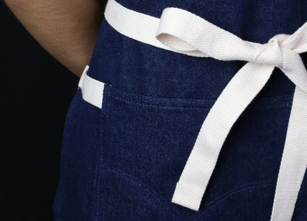 Yoshihiro Dark Navy Denim Professional Kitchen Apron