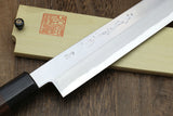 Yoshihiro Hongasumi Blue Steel Yanagi Sushi Sashimi Japanese Knife Ebony Handle