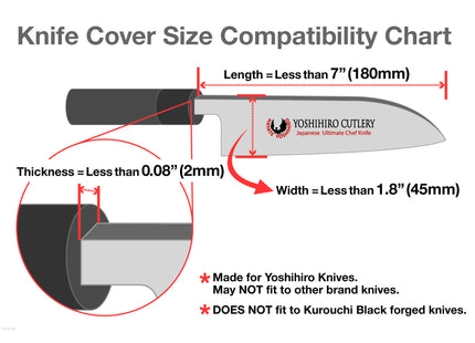 Yoshihiro Magnetic Oak Wood Saya Cover Blade Protector for Santoku