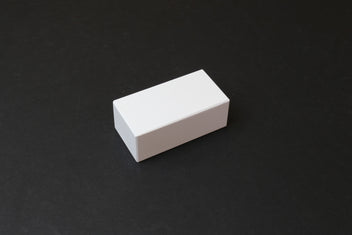 Rectangular white conditioning stone block with smooth edges