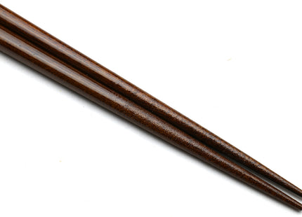 Premium Japanese Ebony Wood Chopsticks - Great Wave Design Lacquered Pair in Paulownia Box