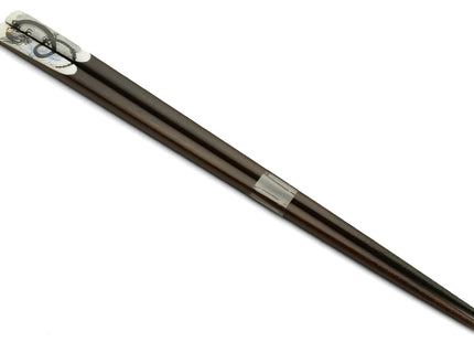 Premium Japanese Ebony Wood Chopsticks - Black Dragon Lacquered in Paulownia Box