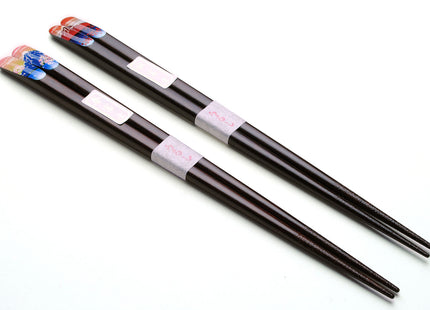 Japanese Premium Chopsticks Fukiurushi lacquered Mt. Fuji Four Seasons with Paulownia wooden box