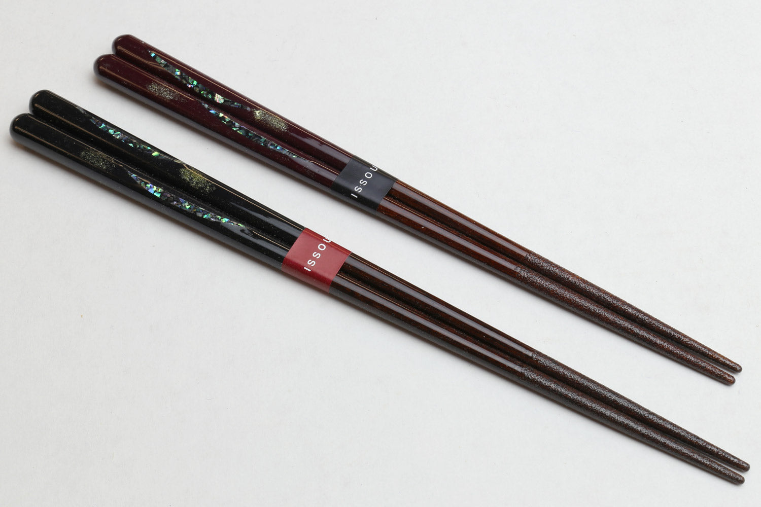 Premium Japanese Ebony Wood Chopsticks - Issou Lacquered Twin Pair in Paulownia Box