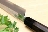 Yoshihiro Hongasumi Ginsanko Mirror Polished High Carbon Stain Resistant Steel Yanagi Sashimi Knife Ebony Handle