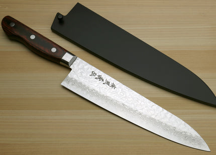 Yoshihiro VG-10 16 Layer Hammered Damascus Stainless Steel Gyuto Chefs Knife