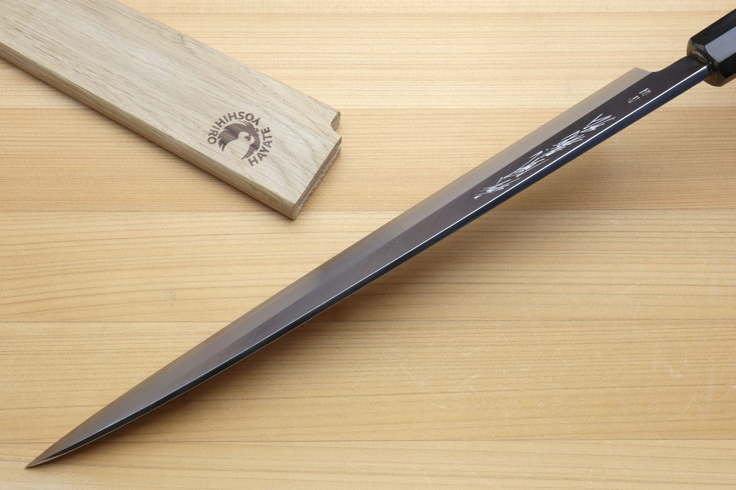 Yoshihiro Hongasumi Blue Steel Yanagi Sushi Sashimi Japanese Knife Magnolia Handle