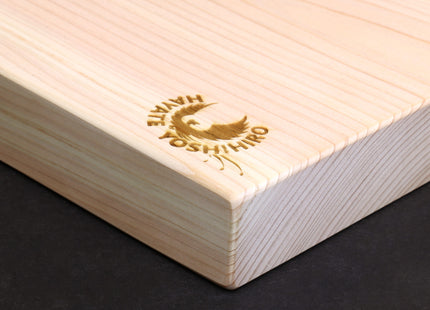 Yoshihiro Japanese Hinoki Cypress Natural One-Piece Wooden Professional Grade Cutting Board - Thickness: 1.18"(30mm)