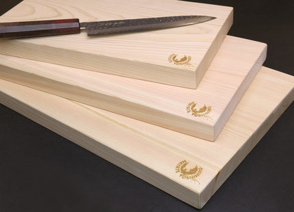 Yoshihiro Japanese Hinoki Cypress Natural One-Piece Wooden Professional Grade Cutting Board - Thickness: 1.18"(30mm)