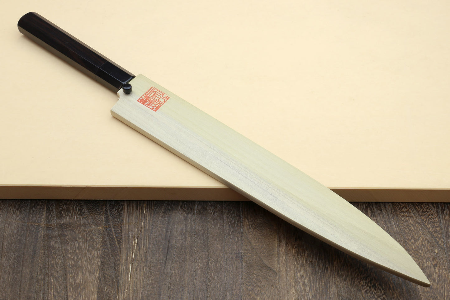 Yoshihiro Inox Stainless Steel Yanagi Sushi Sashimi Japanese Chef Knife Octagonal Ebony Handle