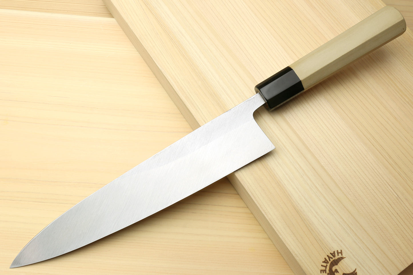 Yoshihiro Kasumi White Steel Mioroshi Filet Sushi Sashimi Japanese Chef Knife Octagonal Magnolia Handle (Blade Length: 9.5"(240mm))