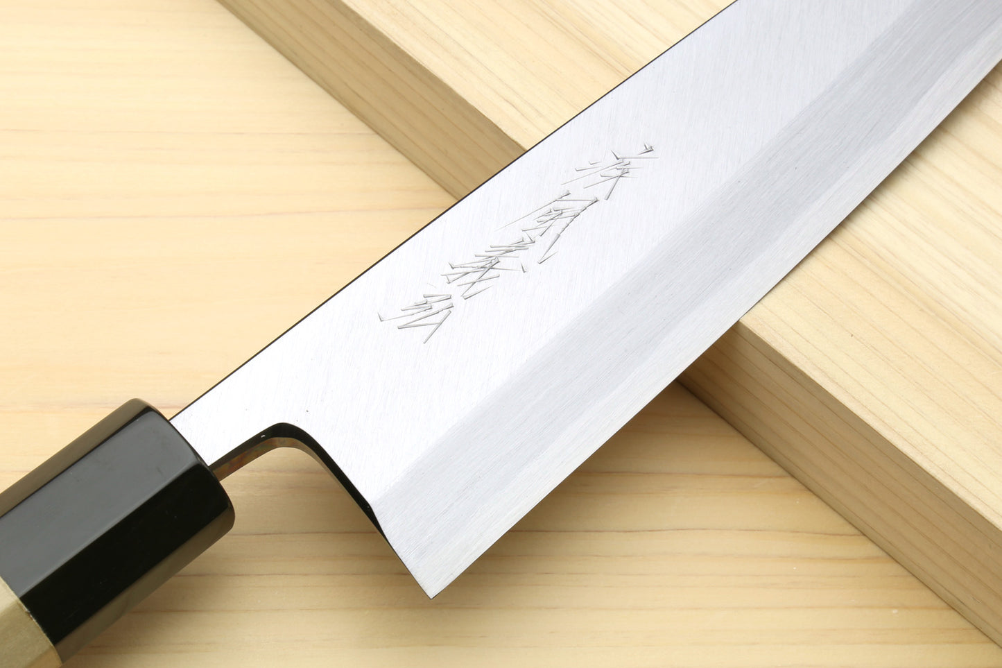 Yoshihiro Kasumi White Steel Mioroshi Filet Sushi Sashimi Japanese Chef Knife Octagonal Magnolia Handle (Blade Length: 9.5"(240mm))