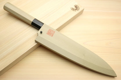 Yoshihiro Kasumi White Steel Mioroshi Filet Sushi Sashimi Japanese Chef Knife Octagonal Magnolia Handle (Blade Length: 9.5"(240mm))