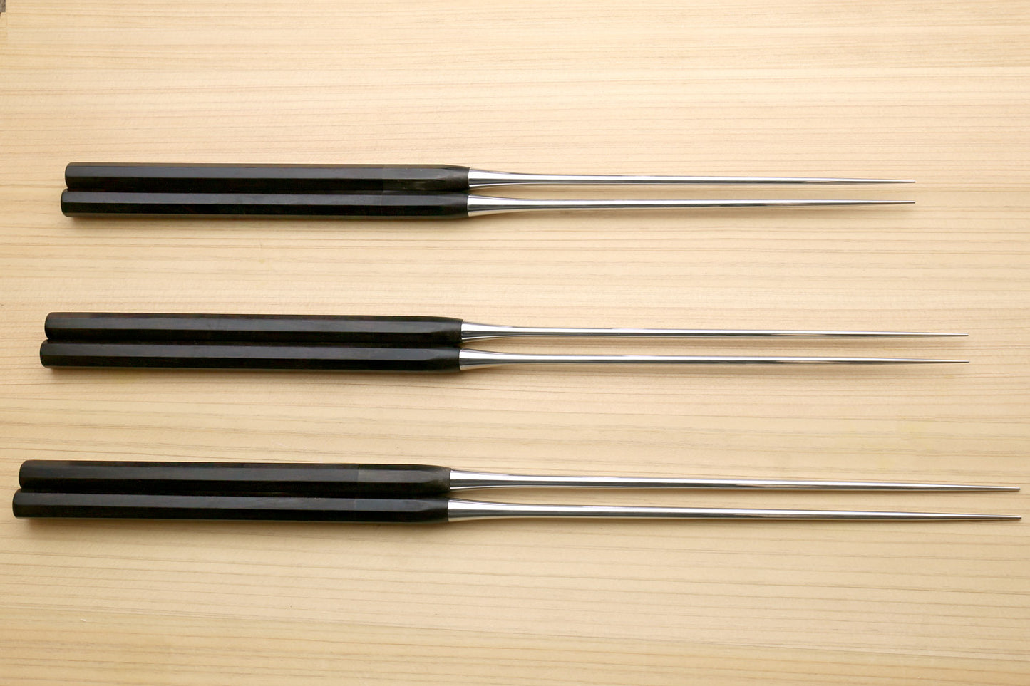 Yoshihiro Moribashi Chopsticks Japanese Chefs Traditional Garnishing Plating Tweezers Octagonal Ebony Handle