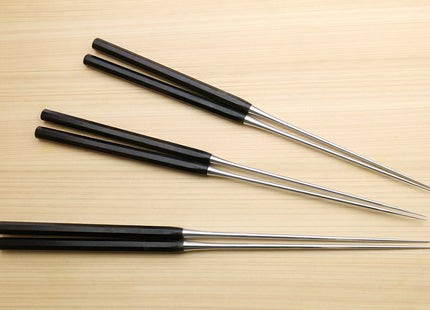 Yoshihiro Moribashi Chopsticks Japanese Chefs Traditional Garnishing Plating Tweezers Octagonal Ebony Handle