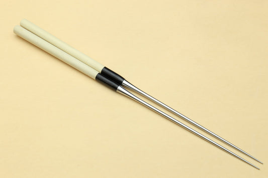 Yoshihiro Moribashi Chopsticks Japanese Sushi Chefs Traditional Garnishing Plating Tweezers Magnolia Handle (Type B)