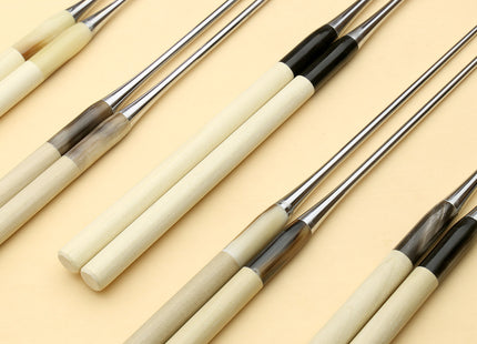 Yoshihiro Moribashi Chopsticks Japanese Sushi Chefs Traditional Garnishing Plating Tweezers Magnolia Handle (Type B)