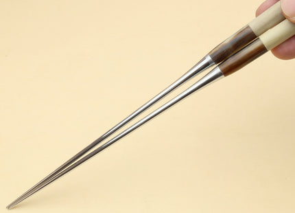 Yoshihiro Moribashi Chopsticks Japanese Sushi Chefs Traditional Garnishing Plating Tweezers Magnolia Handle (Type B)