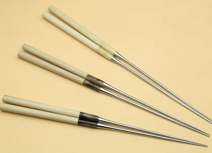 Yoshihiro Moribashi Chopsticks Japanese Sushi Chefs Traditional Garnishing Plating Tweezers Magnolia Handle (Type B)
