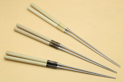 Yoshihiro Moribashi Chopsticks Japanese Sushi Chefs Traditional Garnishing Plating Tweezers Magnolia Handle (Type B)
