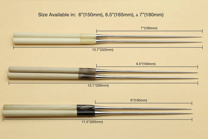 Yoshihiro Moribashi Chopsticks Japanese Sushi Chefs Traditional Garnishing Plating Tweezers Magnolia Handle (Type B)
