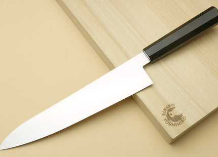 Yoshihiro AUS10 Ice Hardened Stainless Steel Gyuto Japanese Chef Knife Ebony Handle 9.5"(240mm)