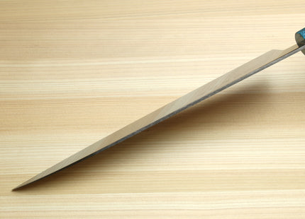 Yoshihiro AUS10 Ice Hardened Stainless Steel Gyuto Japanese Chef Knife with Turquoise Blue Handle 8.25" (210mm)