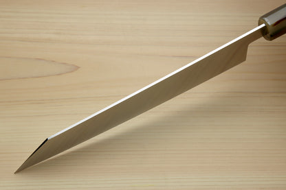 Yoshihiro AUS10 Ice Hardened Stainless Steel Kiritsuke Japanese Chef Knife with Ocean Blue Handle