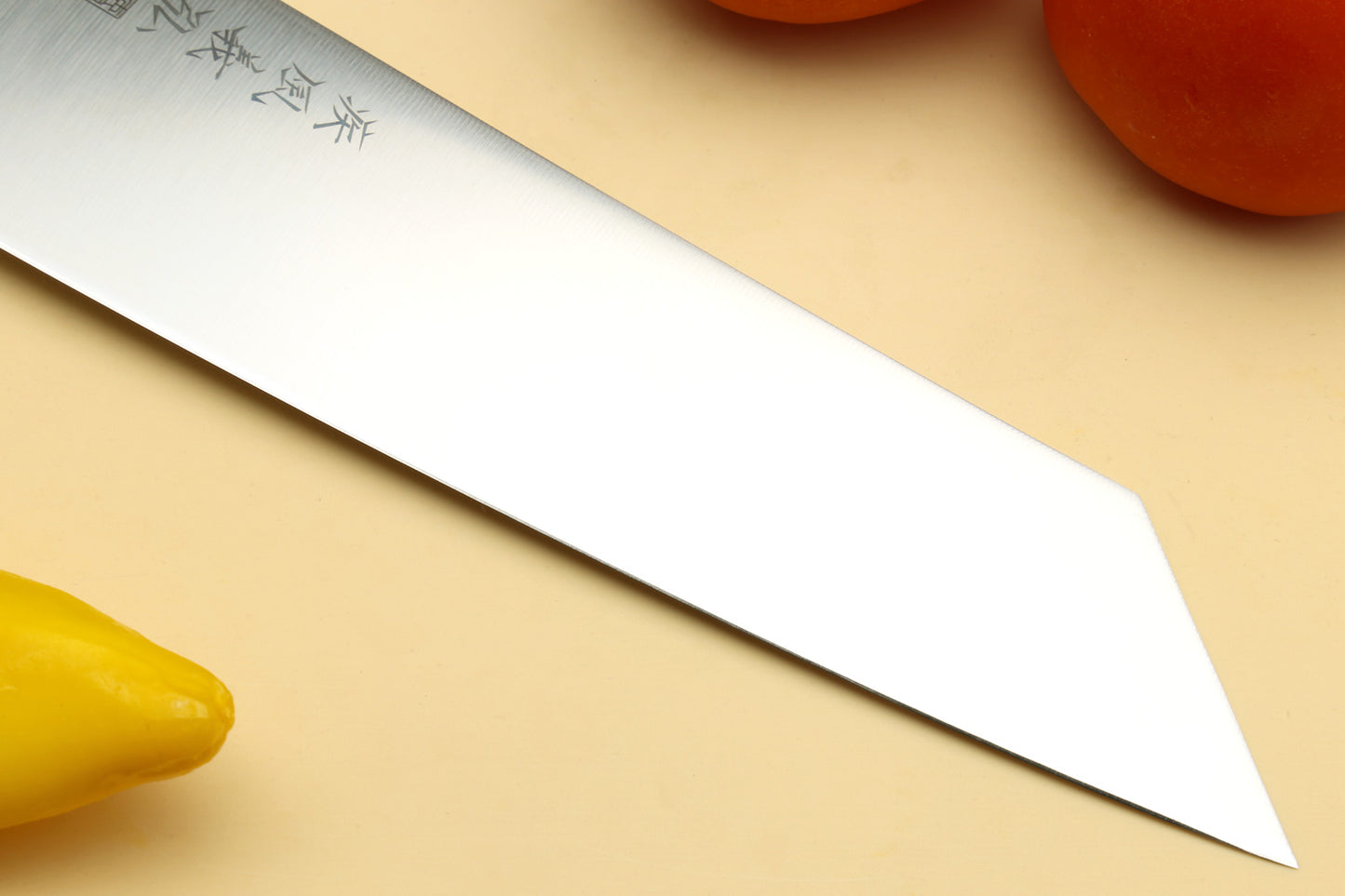 Yoshihiro AUS10 Ice Hardened Stainless Steel Kiritsuke Japanese Chef Knife Triple Ring Ebony Handle