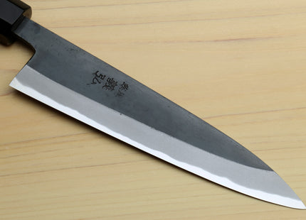 Yoshihiro High Carbon Blue Steel #2 Kurouchi Petty Utility Knife with Kaede Handle