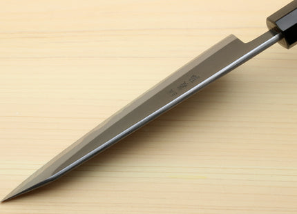Yoshihiro High Carbon Blue Steel #2 Kurouchi Petty-Kiritsuke Utility Knife with Kaede Handle