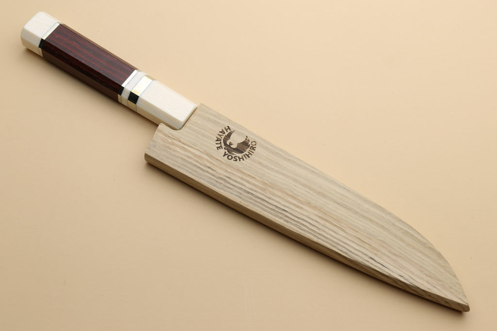 Damascus petty utility knife with alternative ivory bolster and rosewood 