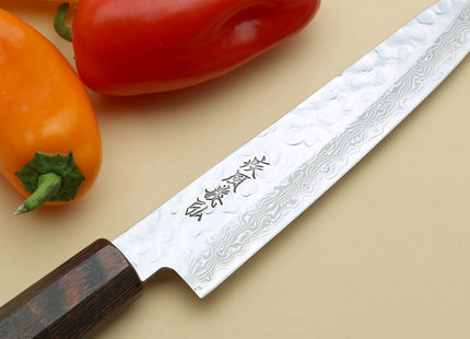 Yoshihiro VG-10 46 Layers Hammered Damascus Gyuto (210mm/240mm) Petty (150mm) Shitan Rosewood Handle Chefs Knife Set