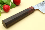 Yoshihiro VG-10 46 Layers Hammered Damascus Nakiri Japanese Vegetable Knife (6.5'' (165mm)) (Rosewood Handle)