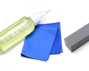 Yoshihiro Tsubaki Oil 3.4 oz & Large Sabitori Rust Eraser Set (6.5cm x 2.2cm x 2.2cm)