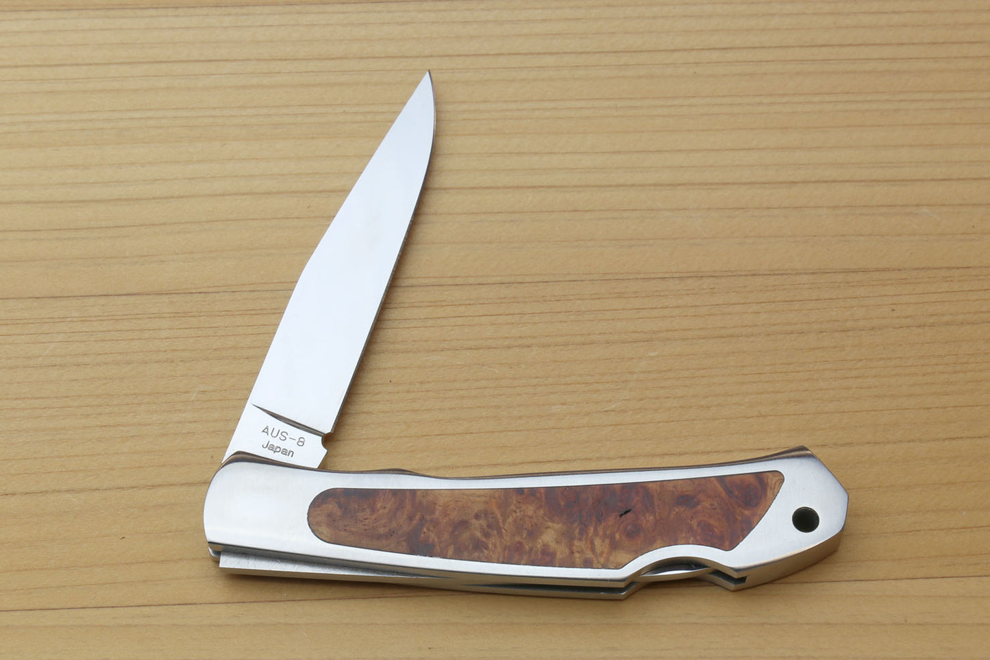 Moki AUS-8 Stainless Steel Mirror Polished Lockback Folding Pocket Knife