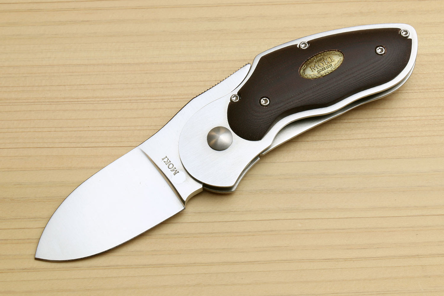 Moki VG-10 Stainless Steel Flamelock Folding Pocket Knife (Rabbit Matt Finish)