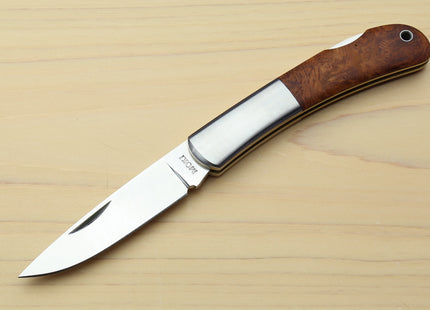 Moki AUS-8 Stainless Steel Mirror Polished Lockback Folding Pocket Knife (Type B)