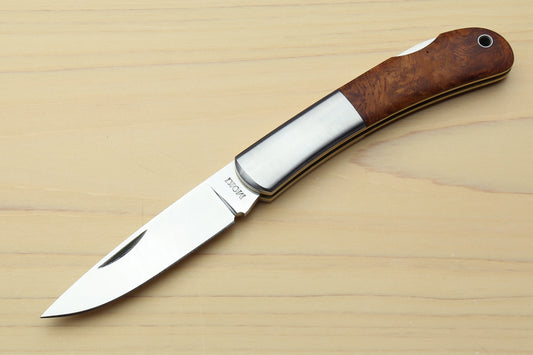 Moki AUS-8 Stainless Steel Mirror Polished Lockback Folding Pocket Knife (Type B)